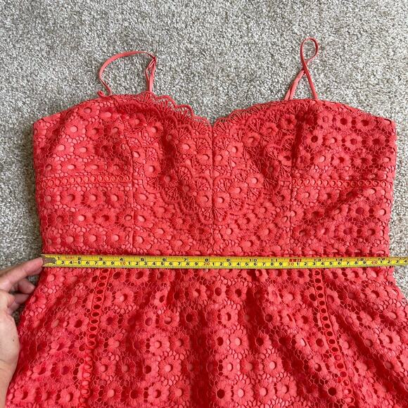 J. Crew Daisy Lace Fit & Flare Cocktail Party Midi Dress Size 12 Resort - Picture 14 of 16